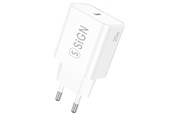 Handys - Adapter und Ladegeräte - SiGN Wall Charger USB-C PD - 20W - White - SN-076PDW