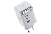 Handys - Adapter und Ladegeräte - SiGN 100W GAN Fast Charger with Retractable USB-C Cable - White - SN-100WCC