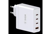 Handys - Adapter und Ladegeräte - SiGN Fast Charger GaN 140W 3x USB-C / 1x USB-A - White - SN-140W
