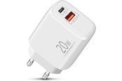 Handys - Adapter und Ladegeräte - SiGN GaN Quick Charger USB & USB-C - PD & Q.C3.0 - 3A - 20W - White - SN-20PD-WH
