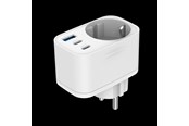 Handys - Adapter und Ladegeräte - SiGN Wall adapter 30W with power outlet/USB-C/USB-A - white - SN-PLUG30W