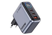 Handys - Adapter und Ladegeräte - SiGN 100W Fast Charger with Display - 2x USB-C / 1x USB-A - Gray - SN-UG100W