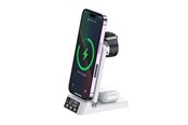 Handys - Adapter und Ladegeräte - SiGN 3-in-1 Wireless Charging Stand with Alarm Clock - 15W - White - GBT-WD28