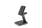 Handys - Adapter und Ladegeräte - SiGN 3-in-1 15W Wireless MagSafe Charging Stand for iPhone - Apple Watch - Airpods - Black - SN-3i1