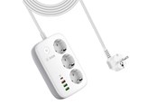 Smart-Home - SiGN Smart WiFi Outlet 3xEU + 3xUSB - 1xUSB-C - 1.5m 30W - White - SNSM-WIFIPOWER