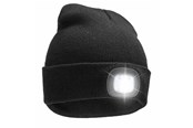 Taschenlampen und Scheinwerfer - SiGN Beanie with LED lamp USB - Black - SN-HLED