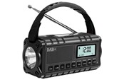DAB, Netzwerk und Radiowecker - SiGN Emergency Radio DAB+/FM with Hand Crank/Battery/Solar Cells/USB Power - Black - SN-PBDYN-PLUS