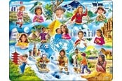 Puzzle - Larsen Puzzles Puzzle Kinder aus aller Welt - 15-teilig, Maxi - NM8