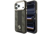 Handys - Cover & Cases - GUESS 4G with Stripe Round and Classic Logos MagSafe Case for iPhone 17 Pro / 18 Pro - Brown - 3666339652548