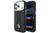 Handys - Cover & Cases - GUESS 4G with Stripe Round and Classic Logos MagSafe Case for iPhone 17 Pro / 18 Pro - Black - 3666339652500