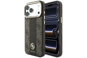Handys - Cover & Cases - GUESS 4G with Stripe Round and Classic Logos MagSafe Case for iPhone 17 Pro Max / 18 Pro Max - Brown - 3666339652555
