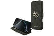 Handys - Cover & Cases - GUESS Book 4G Metal Logo Case for iPhone 18 Pro Max / 17 Pro Max - Black - 3666339673628