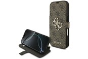 Handys - Cover & Cases - GUESS Book 4G Metal Logo Case for iPhone 18 Pro / 17 Pro - Brown - 3666339673635
