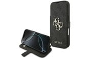 Handys - Cover & Cases - GUESS Book 4G Metal Logo Case for iPhone 18 Pro / 17 Pro - Black - 3666339673611