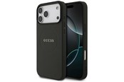 Handys - Cover & Cases - GUESS Grained Gold Ring MagSafe Case for iPhone 18 Pro Max / 17 Pro Max - Black - 3666339673543