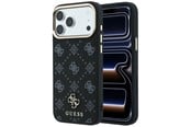 Handys - Cover & Cases - GUESS Peony 4G Small Logo MagSafe Case for iPhone 17 Pro Max / 18 Pro Max - Black - 3666339654115