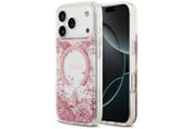Handys - Cover & Cases - GUESS Resin Bottom Glitter MagSafe Case for iPhone 18 Pro / 17 Pro - Pink - 3666339673598