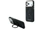 Handys - Cover & Cases - GUESS Ring Stand 360 4G Classic Logo MagSafe Case for iPhone 17 Pro / 18 Pro - Black - 3666339654665