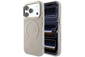 Handys - Cover & Cases - GUESS Saffiano Peony & Ring MagSafe Case for iPhone 17 Pro Max / 18 Pro Max - Pink - 3666339654559