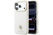 Handys - Cover & Cases - GUESS Saffiano Small 4G & Classic Logo MagSafe case for iPhone 17 Pro Max / 18 Pro Max - beige - 3666339652791