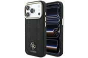 Handys - Cover & Cases - GUESS Stripe Peony 4G Logo MagSafe Case for iPhone 17 Pro / 18 Pro - Black - 3666339653224