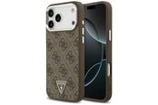 Handys - Cover & Cases - GUESS 4G Triangle Logo MagSafe Case for iPhone 18 Pro Max / 17 Pro Max - Brown & Silver - 3666339682439