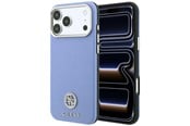 Handys - Cover & Cases - GUESS Grained Round Strass Logo MagSafe Case for iPhone 18 Pro Max / 17 Pro Max - Blue - 3666339653835