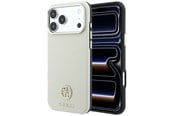 Handys - Cover & Cases - GUESS Grained Round Strass Logo MagSafe Case for iPhone 18 Pro Max / 17 Pro Max - Beige - 3666339653910