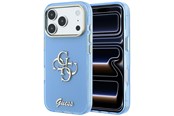 Handys - Cover & Cases - GUESS IML 4G Script Metal Case for iPhone 18 Pro Max / 17 Pro Max - Light Blue - 3666339655839