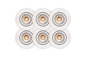 Lampen - Scan Products Luna Low Profile Einbauspot, 6,2W LED 2700K, mattweiß - 6 Stk. - 10441