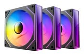 Gehäuselüfter - DUTZO INF 120 PWM ARGB Reverse (3-pack) - Gehäuselüfter - 120mm - Schwarz mit RGB LED - 28 dBA - 8501027