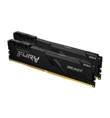 Kingston FURY Beast DDR4-3600 - 16GB - CL17 - Dual Channel (2 pcs) - Intel XMP - Schwarz
