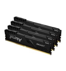 Kingston FURY Beast DDR4-3600 - 64GB - CL18 - Quad Channel (4 pcs) - Intel XMP - Schwarz