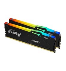 Kingston FURY Beast RGB DDR5-6000 - 16GB - CL36 - Dual Channel (2 pcs) - AMD EXPO - Schwarz mit RGB