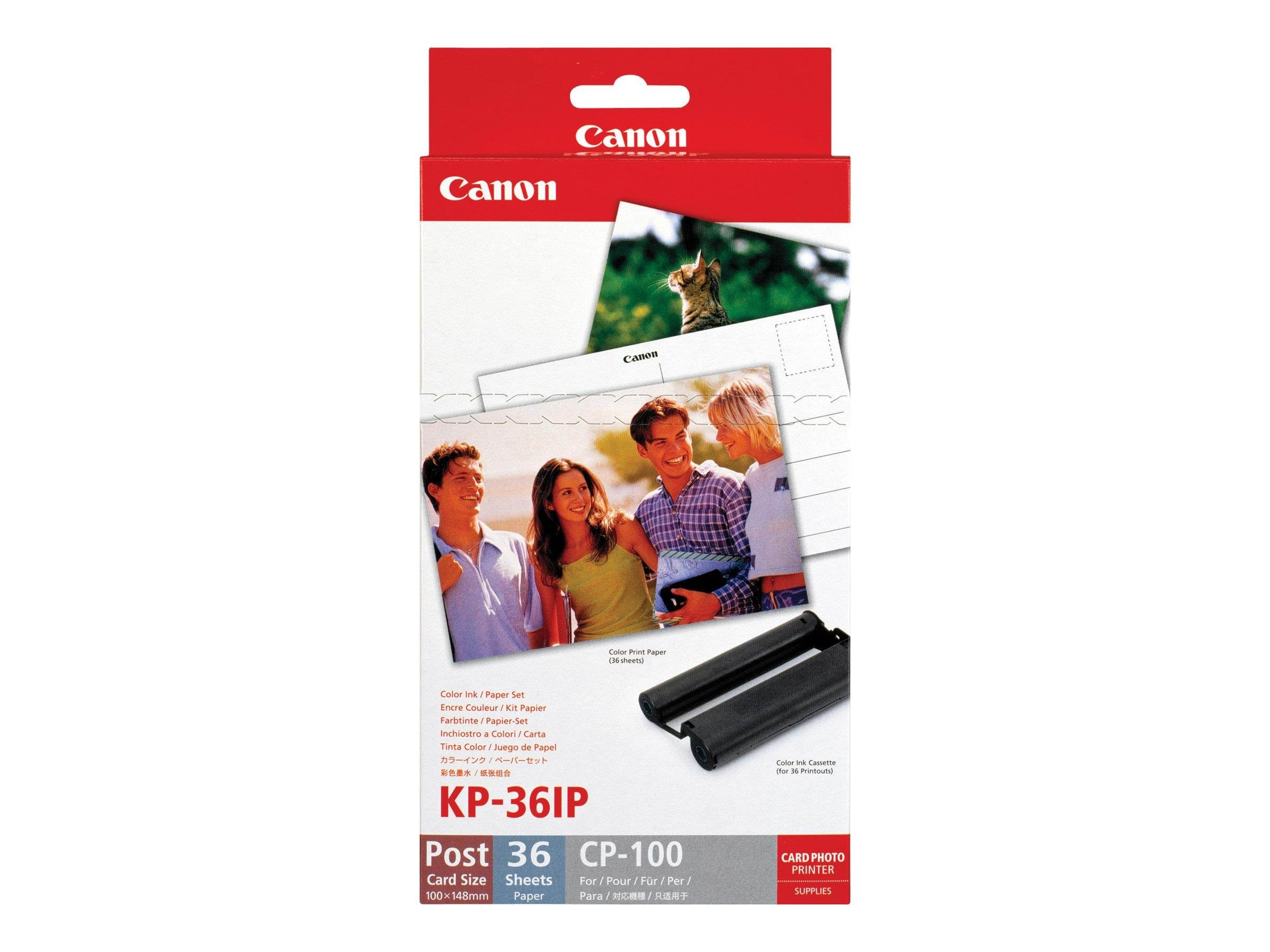 Canon Kp-36ip Color Ink Paper Set For Selphy - Papier Fotopapier Und Etiketten