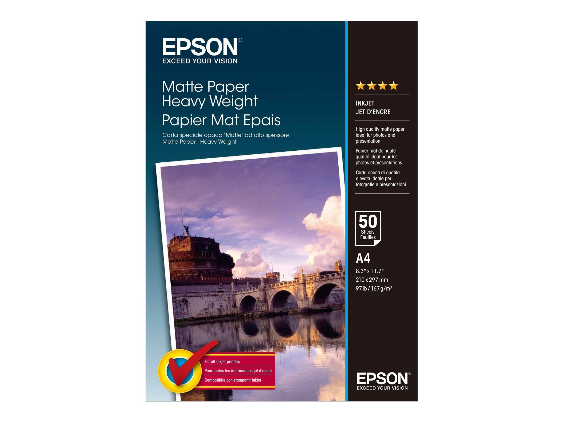 Epson Heavy Matted Paper - Papier Fotopapier Und Etiketten C13s041256