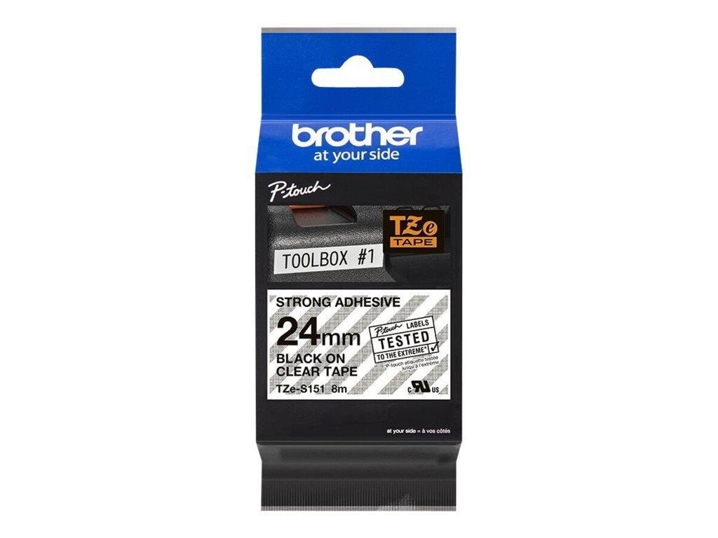 Brother Tape Brother 24mm Black/clear - Tze-s151 - Papier Fotopapier Und Etiketten