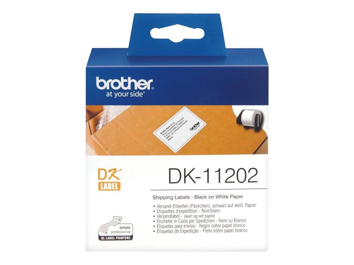 Brother Dk-11202 - Black On White - 62 x 100 mm 300 Label(s) - Papier Fotopapier Und Etiketten