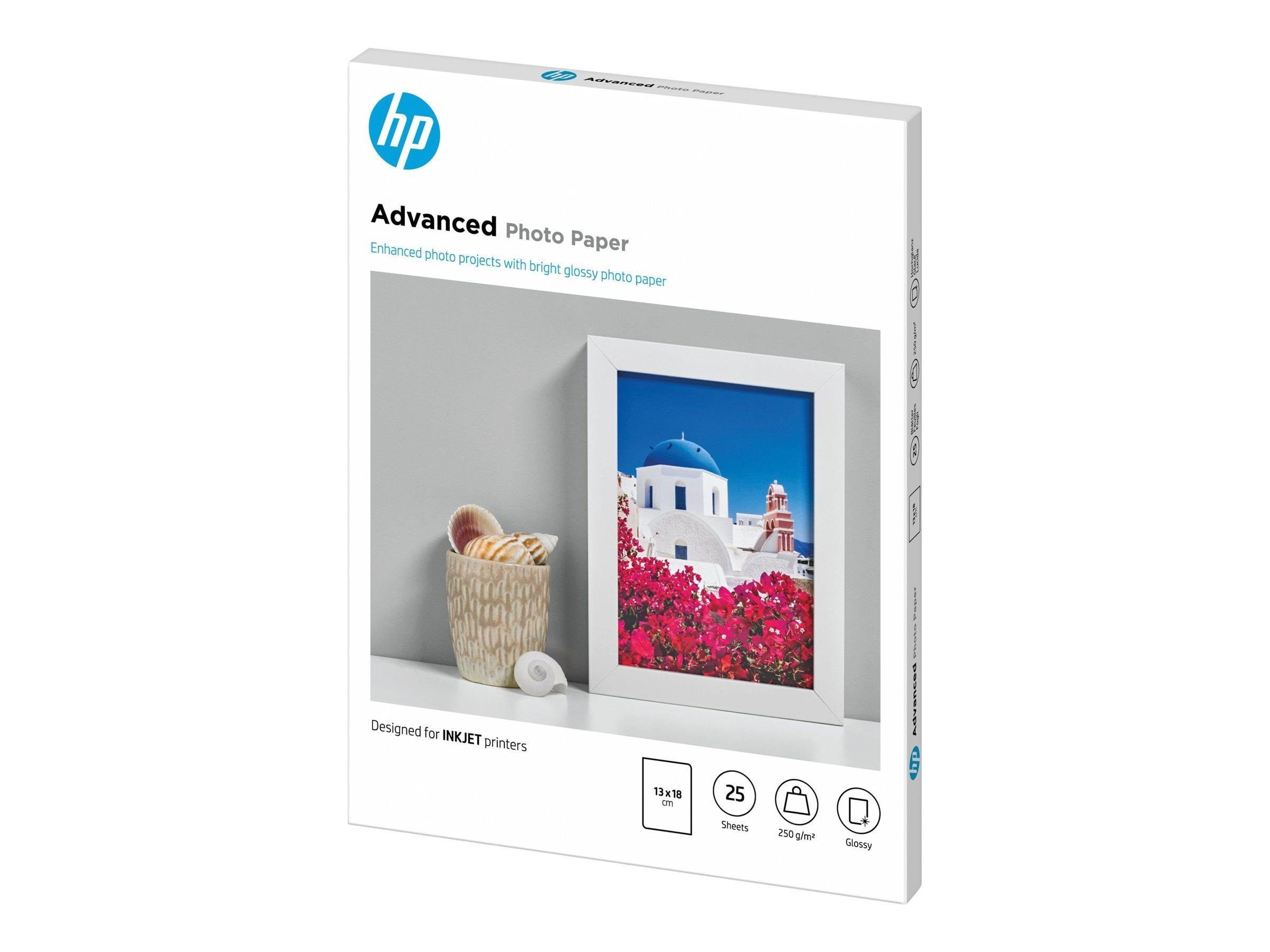 HP Advanced Glossy Photo Paper 25 Sheet - Papier Fotopapier Und Etiketten