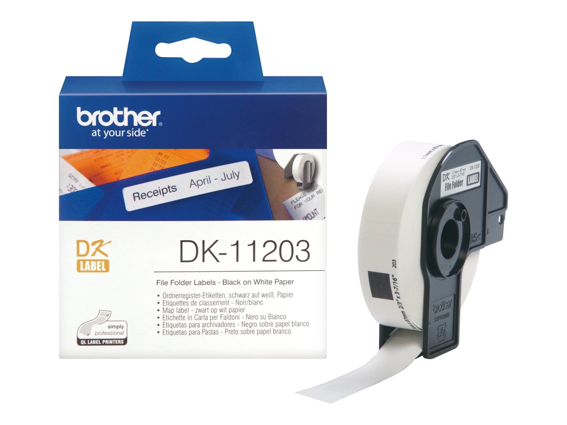 Brother Thermal Paper Labels 17x87mm - Papier Fotopapier Und Etiketten Dk11203