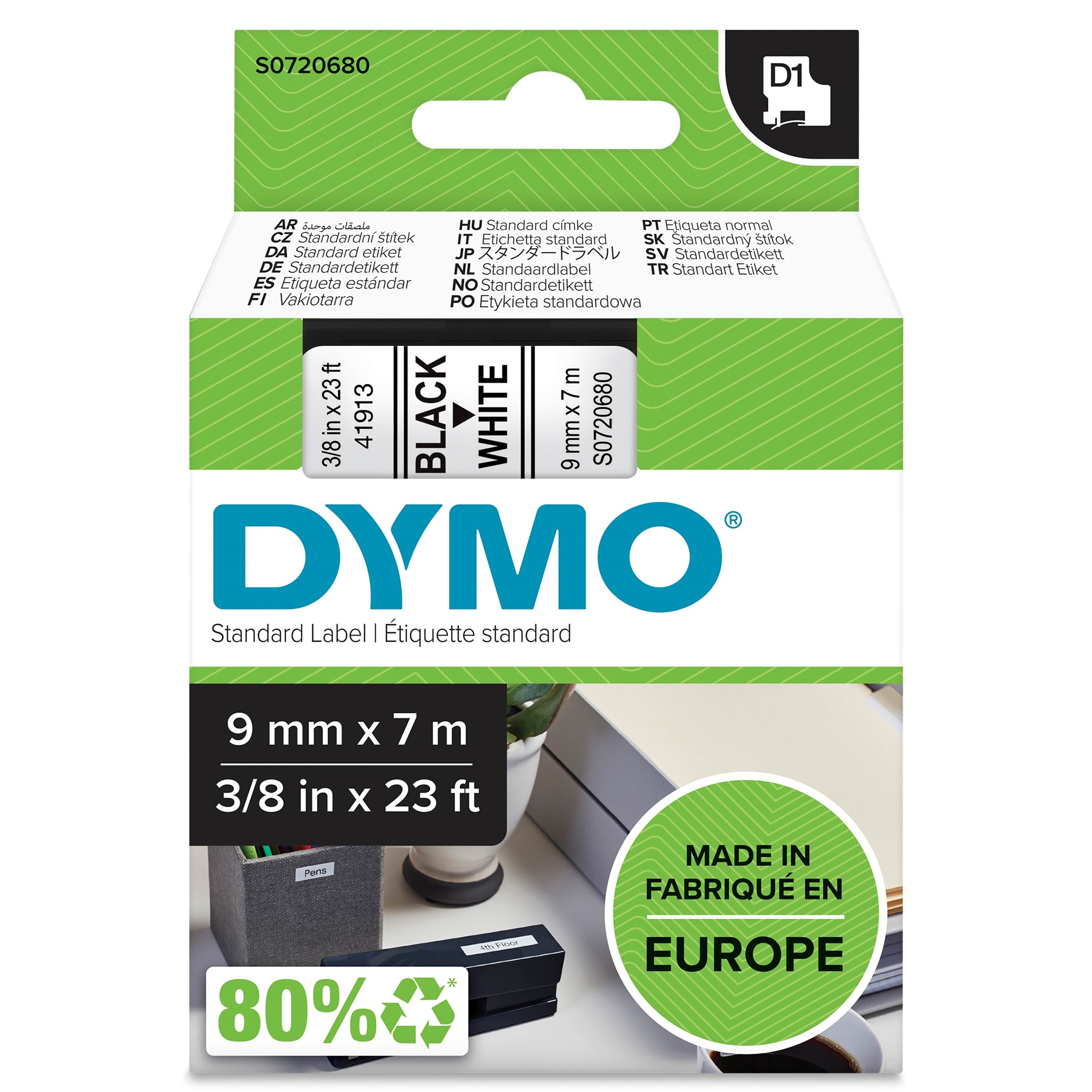 Dymo D1-etiettenband | 9mmx7m | Schwarz Auf Weiß - Papier Fotopapier Und Etiketten