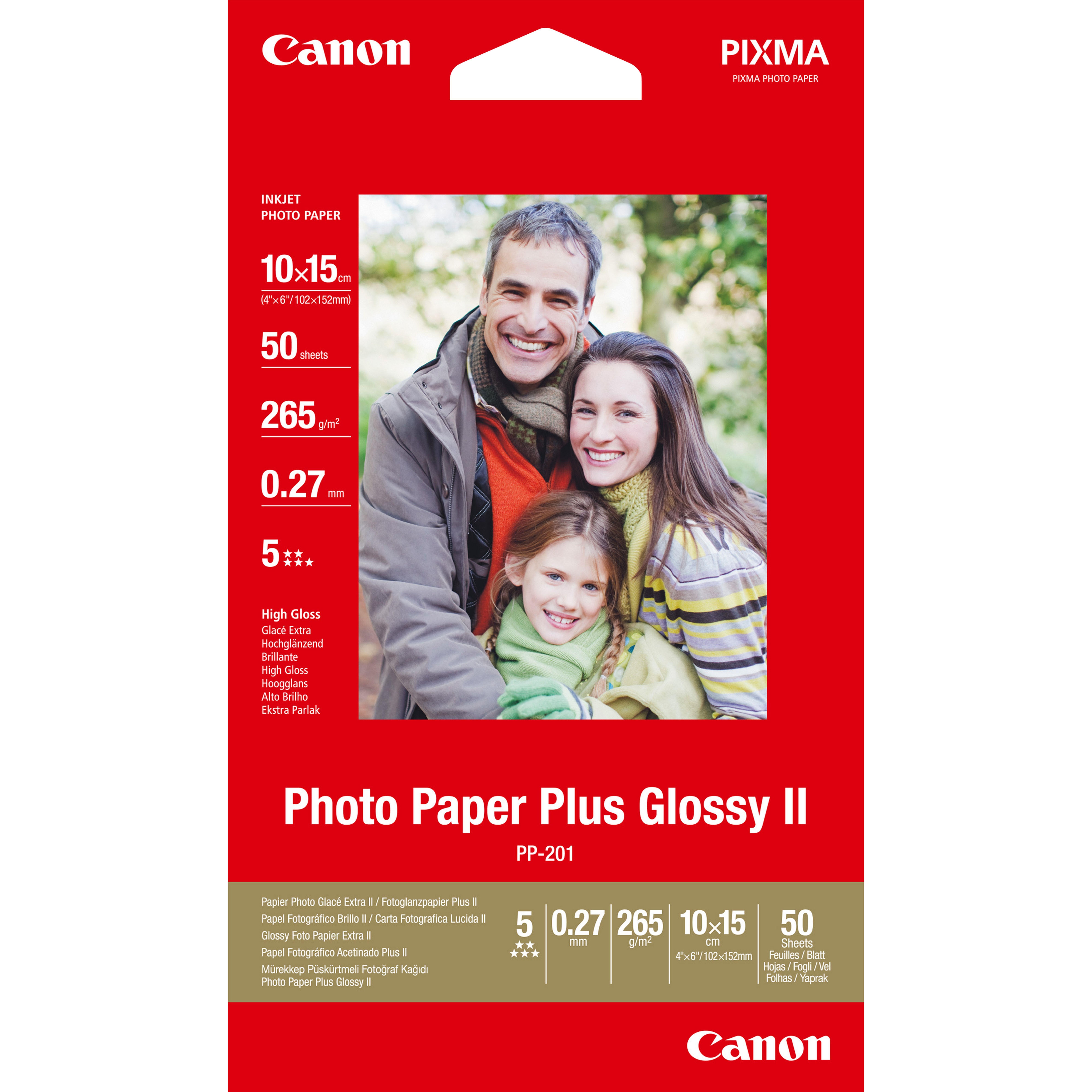Canon Paper Pp-201 / 2311b003 Glossy 10x - Papier Fotopapier Und Etiketten