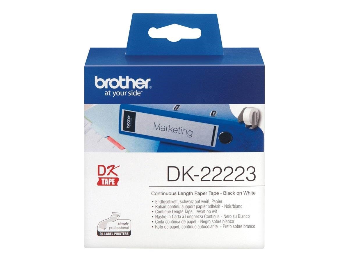 Brother Label Roll/white 50mmx30 48m f Q - Papier Fotopapier Und Etiketten