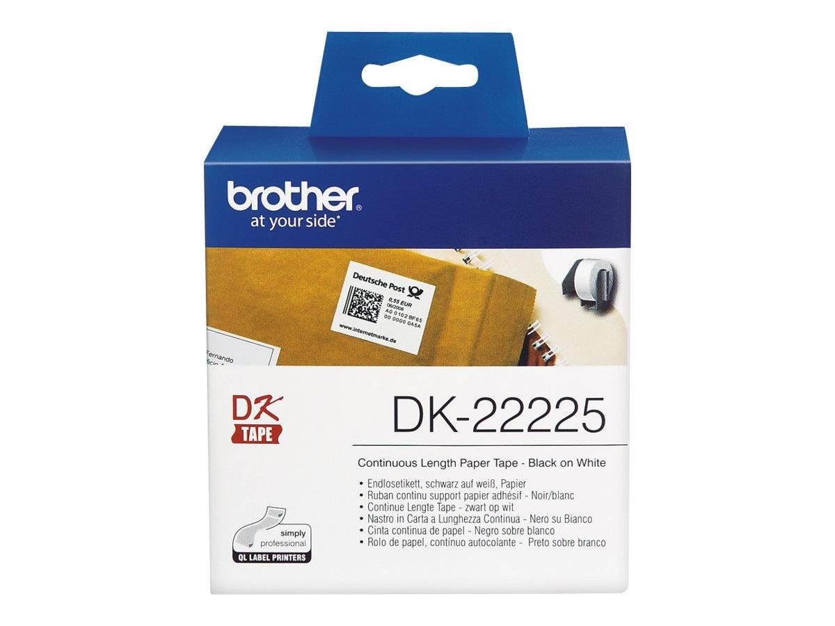 Brother Dk22225 - Paper - Black On White - Roll (3.8 cm x 30.5 m) - Papier Fotopapier Und Etiketten