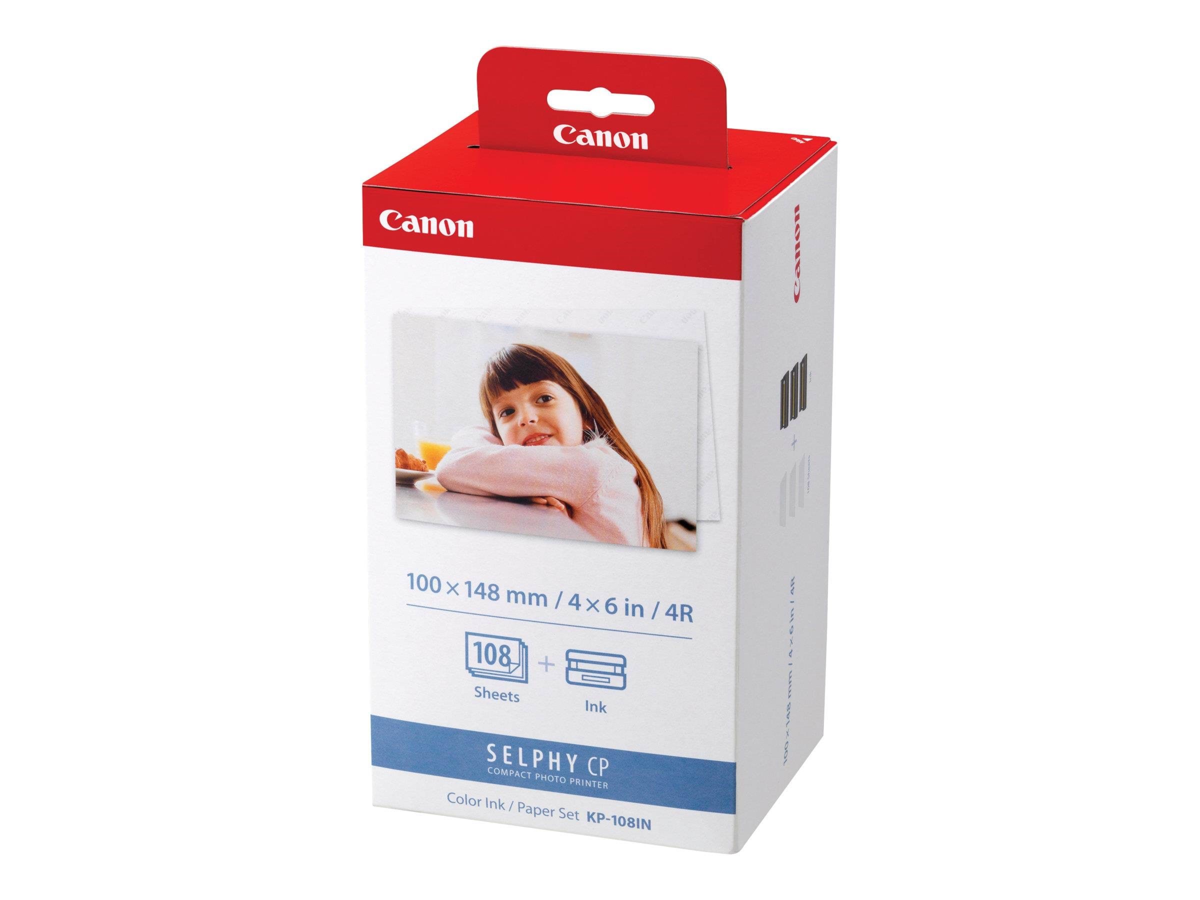 Canon Kp-108in Color Ink Paper Set For S - Papier Fotopapier Und Etiketten