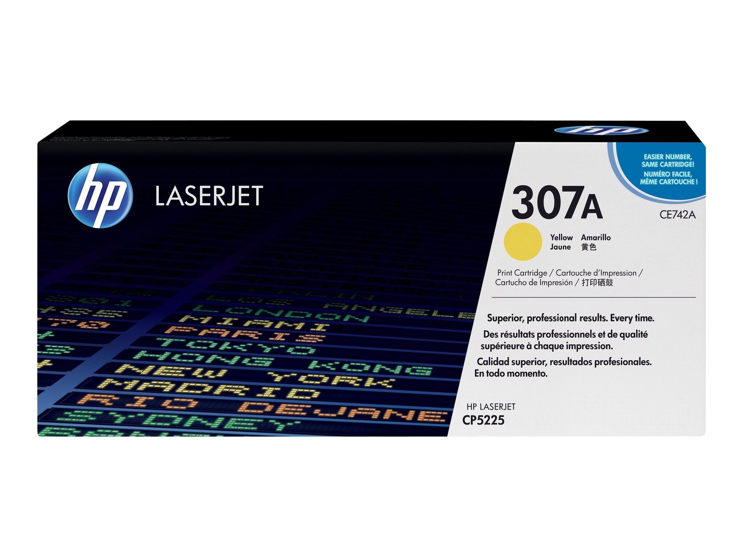HP 307a / Ce742a Yellow Toner - Tonerpatrone Gelb - Druckerzubehoer Tinte Toner