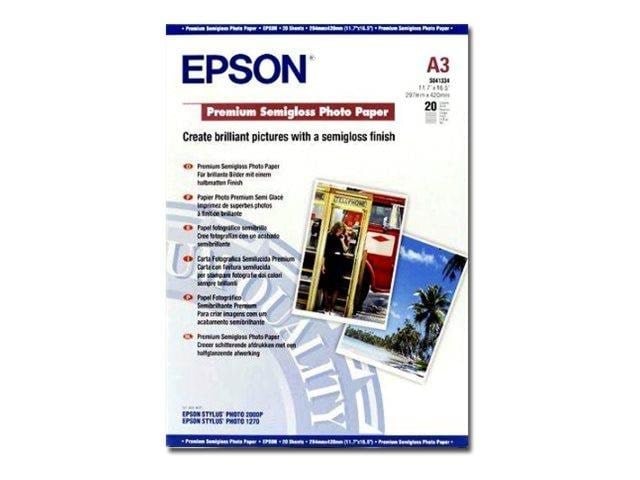 Epson A3 Semi-gloss Premium Photo Paper - Papier Fotopapier Und Etiketten