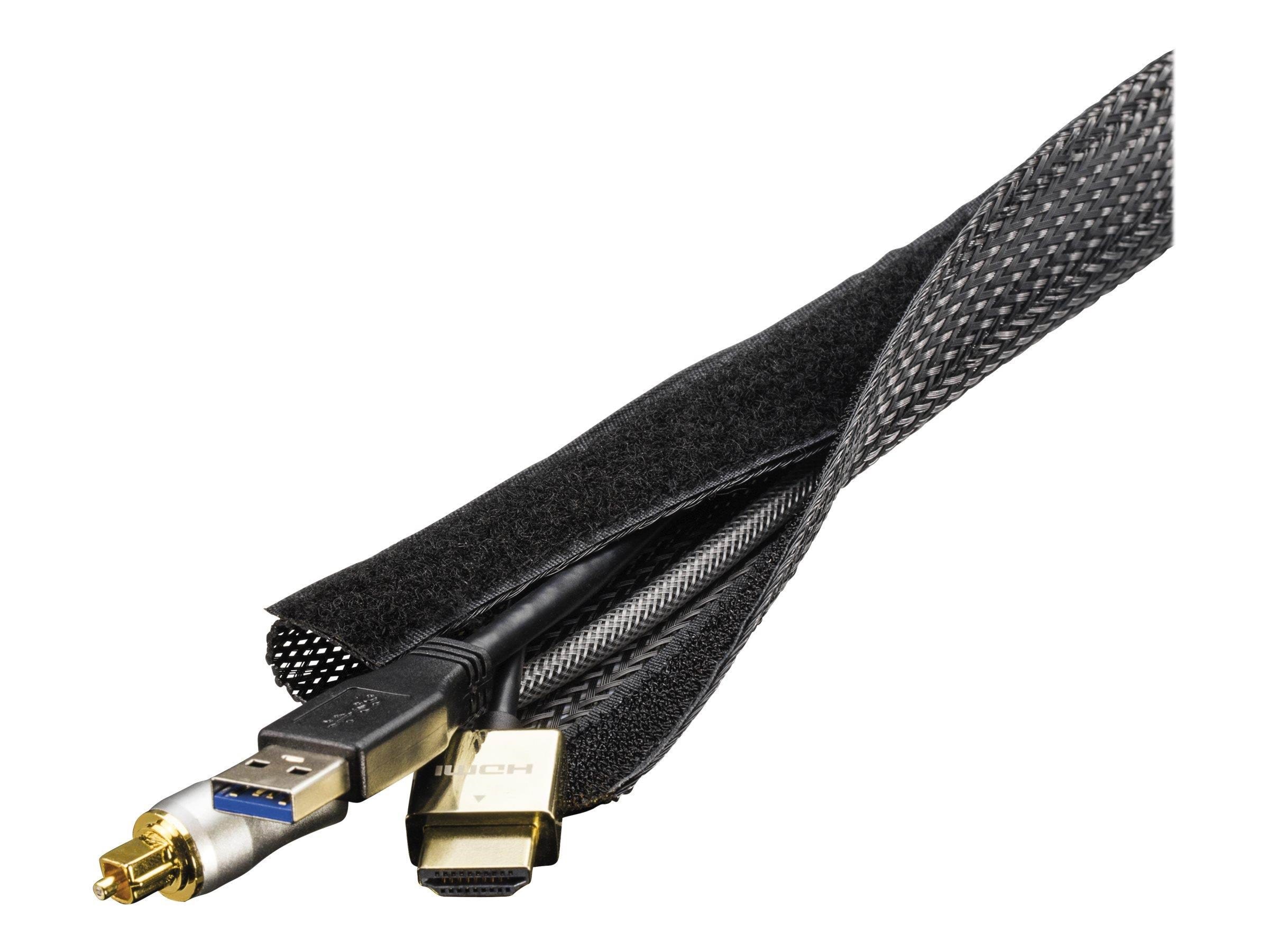 Deltaco Hook And Loop Cable Wrap 1.8m - Kabelkanal Kabelschlauch