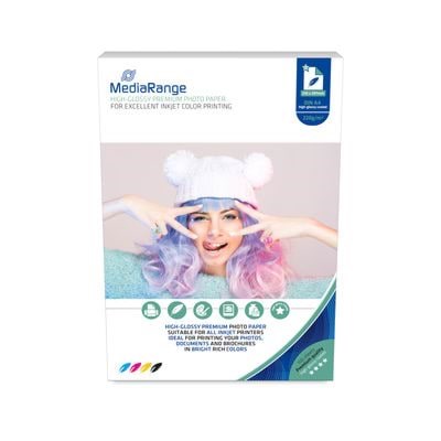 Mediarange Mrink103 / 210 x 297mm Photo Paper For Inkjet Druckers High-glossy 220g 100 Sheets - Papier Fotopapier Und Etiketten