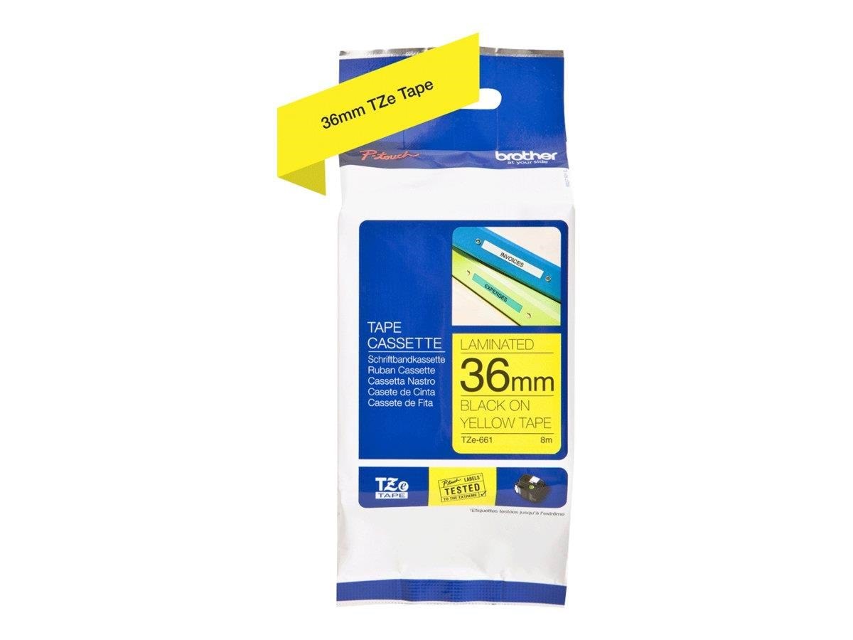 Brother Tape Brother 36 mm Black/yellow - Papier Fotopapier Und Etiketten